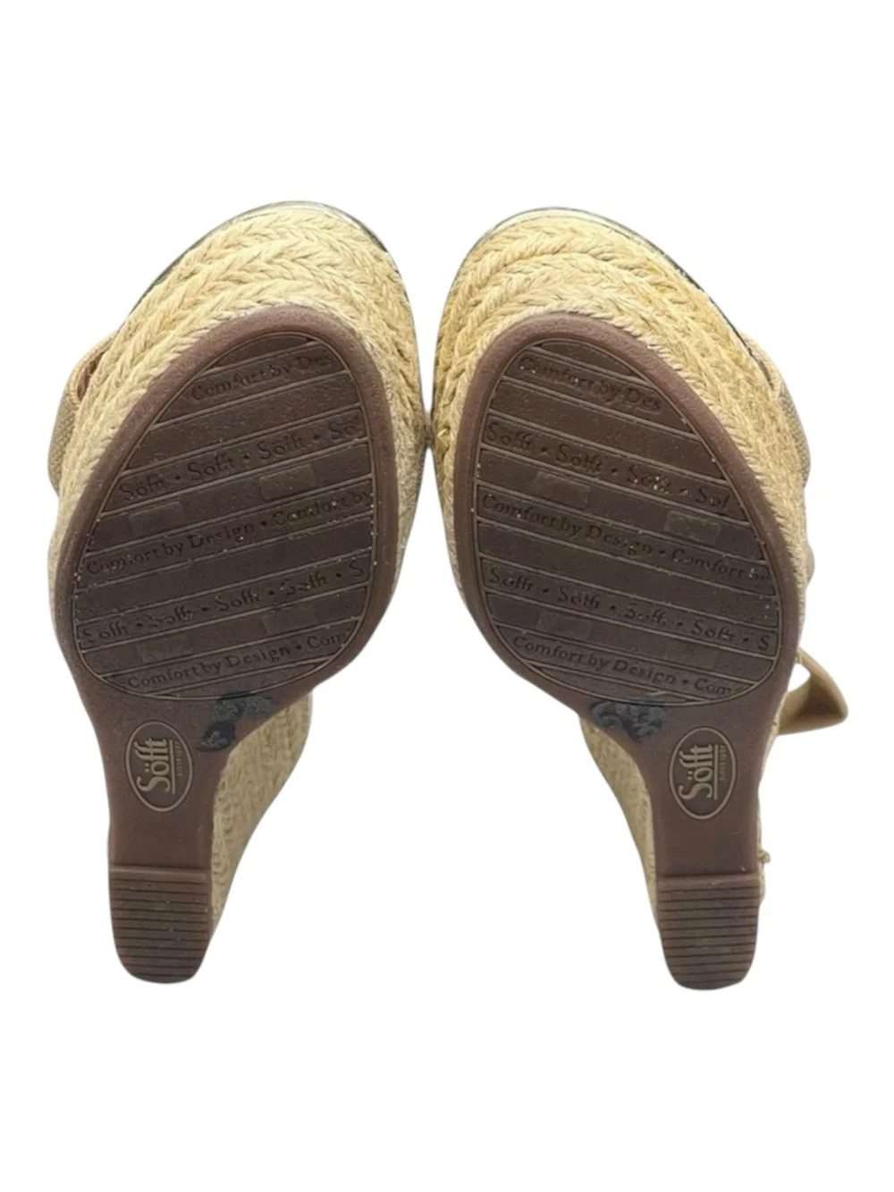 Sofft  Perla Wedge Slingbacks Espadrilles Sandals  Truffle Metallic Gold  6.5